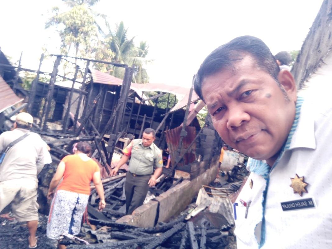 Tiga unit rumah warga di Dusun I, Desa Sibolangit Kabupaten Deliserdang, terbakar.