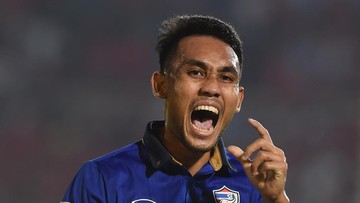 Penyerang Thailand Teerasil Dangda siap hadapi Filipina di Piala AFF 2022.