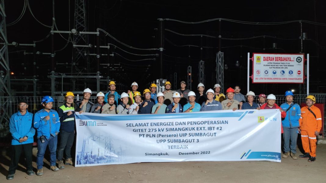 Suasana peresmian Energize Trafo IBT #2 Kapasitas 250 MVA GITET 275/150 kV Simangkuk.