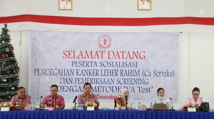 YKI Cabang Kabupaten Nias Utara melaksanakan sosialisasi pencegahan kanker leher rahim (ca cerviks) dan pemeriksaan sreening kanker leher rahim dengan metode iva test.