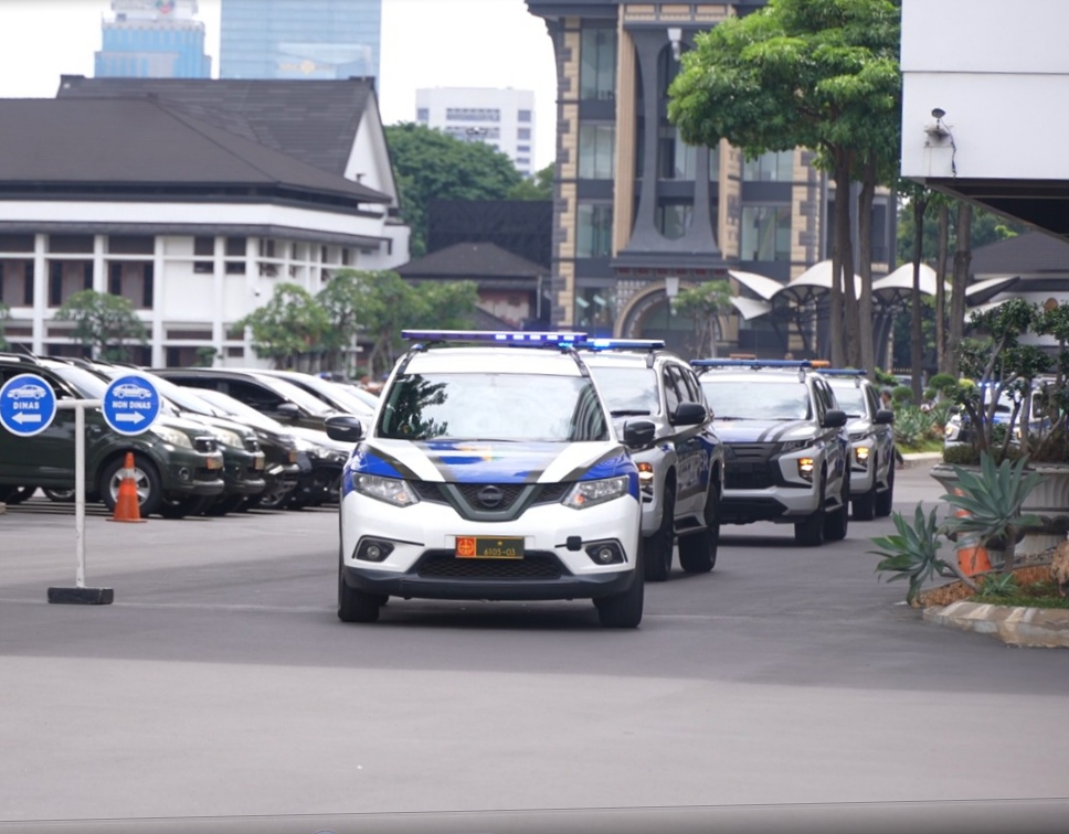 PM AD menerima perkuatan kendaraan kawal baru jenis SUV Mitsubishi Pajero Sport.