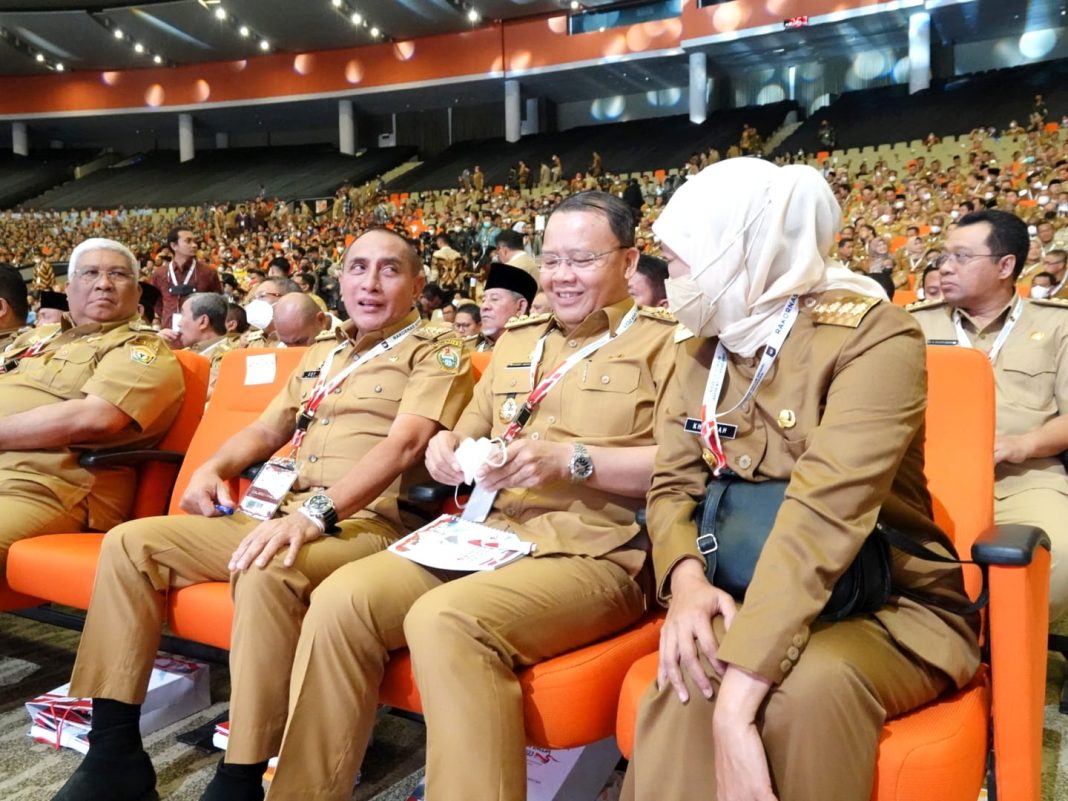 Gubernur Sumut Edy Rahmayadi menghadiri Rakornas Pimpinan Daerah dan Forkopimda tahun 2023 di Sentul International Convention Center.