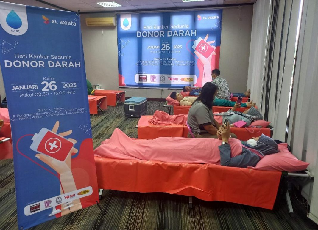 Dalam rangka menyambut Hari Kanker Sedunia, PT XL Axiata Tbk (XL Axiata) melaksanakan donor darah sebagai kegiatan rutin. Dalam kegiatan yang berlangsung di Graha XL Medan.