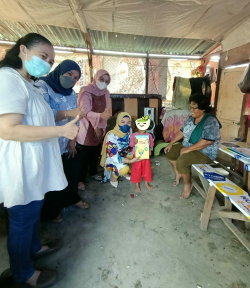 Puskesmas Polonia melakukan pemantauan setiap bulannya dan memastikan pemberian makanan bergizi untuk anak stunting bersama Kecamatan Medan Polonia.