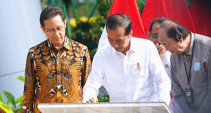 Presiden Joko Widodo saat meresmikan MHBD, di Bandung, Jawa Barat