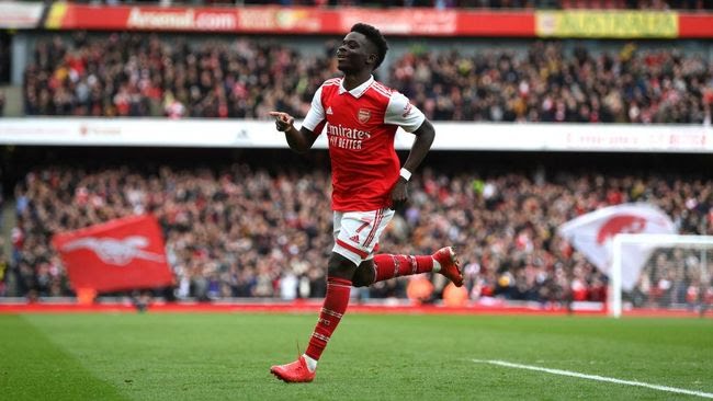 Bukayo Saka mencetak dua gol dan satu assist saat Arsenal menang 4-1 atas Crystal Palace.