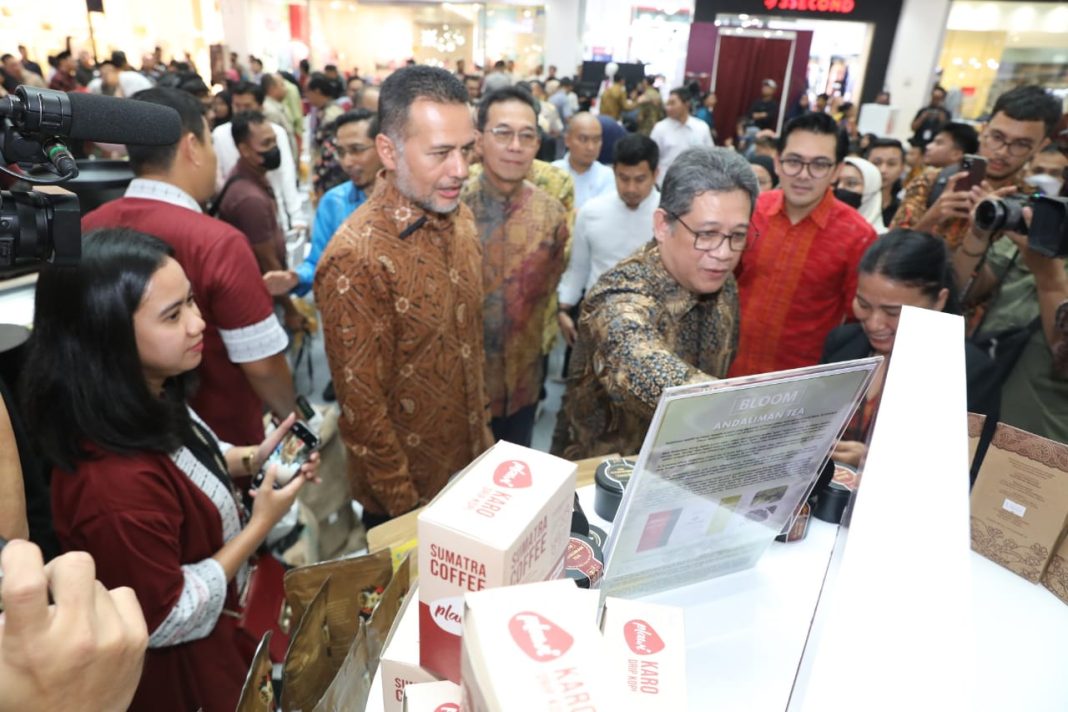 Wakil Gubernur Sumut Musa Rajekshah menghadiri acara KKSU 2023 di Plaza Medan Fair.