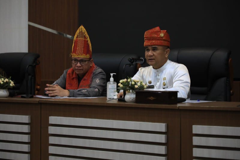 Rapat koordinasi persiapan Ramadan Fair ke XVII tahun 1444 H yang dipimpin Wali Kota Medan diwakili Asisten Pemerintah dan Kesejahteraan Muhammad Sofyan di Kantor Wali Kota.