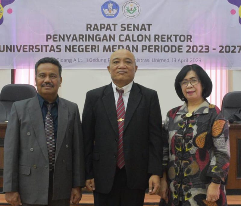 Senat Unimed tetapkan tiga calon Rektor periode 2023-2027 di Medan.