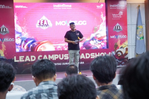 Wali Kota Medan Bobby Nasution saat menghadiri LEAD Campus Esports by Indihome.