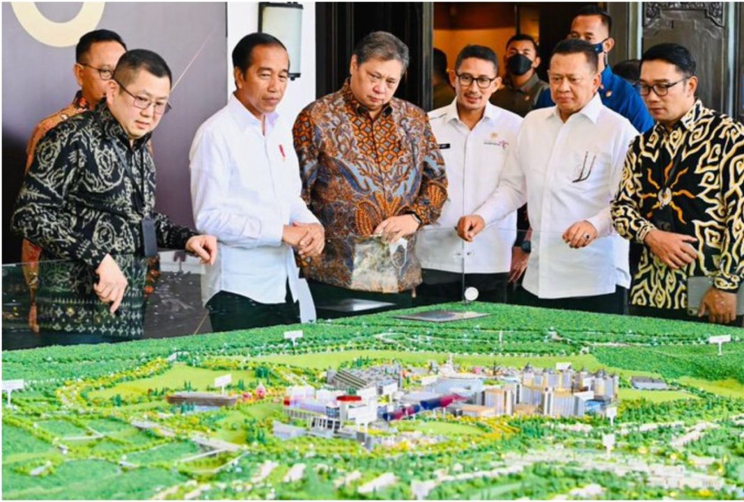 Presiden Jokowi saat meresmikan KEK Lido, di Kabupaten Bogor, Provinsi Jawa Barat.