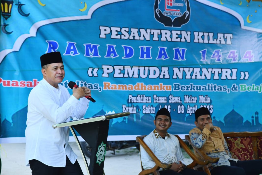 Pesantren Kilat Ramadhan digelar di Perguruan Taman Siswa, Desa Mekar Mulio, Kecamatan Sei Balai.