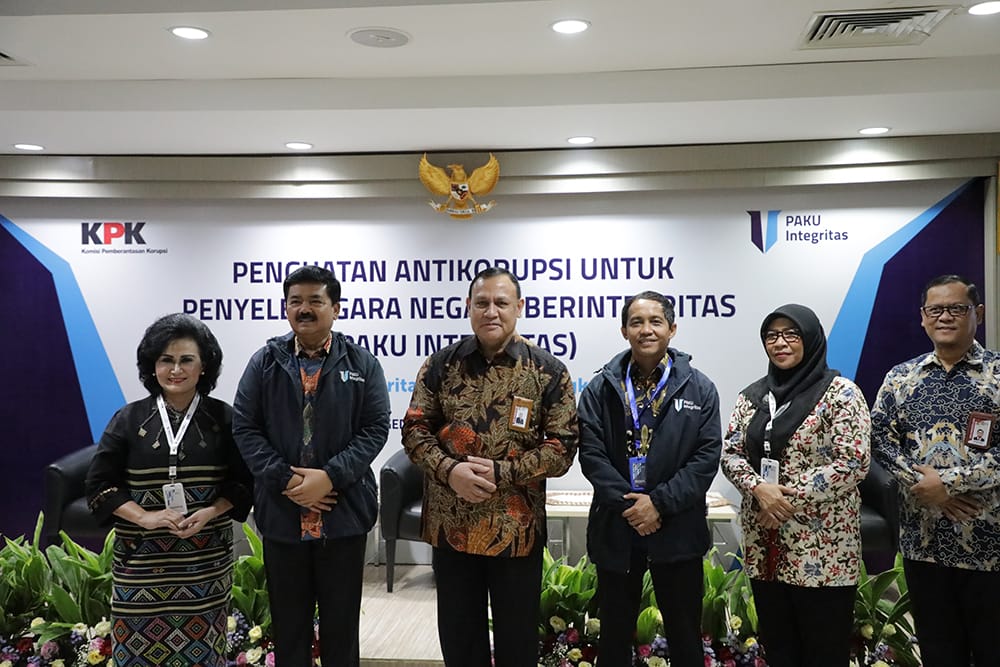 KPK menggelar kegiatan Penguatan Antikorupsi Penyelenggara Negara Berintegritas (PAKU Integritas) yang diselenggarakan di Gedung Merah Putih KPK, Jakarta, Selasa (16/5/2023). (Dok/KPK RI)