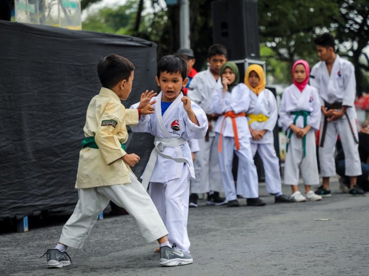 CFD atau hari bebas kendaraan di Medan khususnya di kawasan Lapangan Merdeka terlihat semakin seru, Minggu (21/5/2023). (Dok/Kominfo Medan)