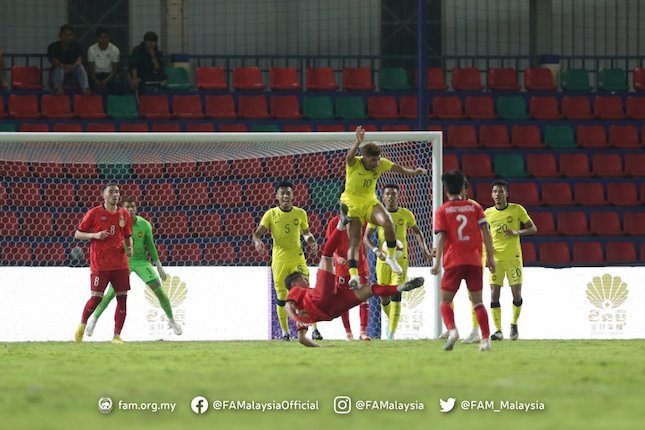 Duel antara Malaysia U-22 vs Laos U-22 di laga lanjutan Grup B sepak bola putra SEA Games 2023 di Visakha Stadium, Phnom Penh.