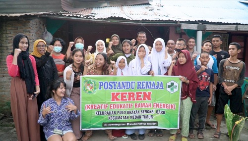 Kelurahan Pulo Brayan Bengkel Baru, Kecamatan Medan Timur, Kota Medan, menggelar Posyandu Remaja di wilayahnya.