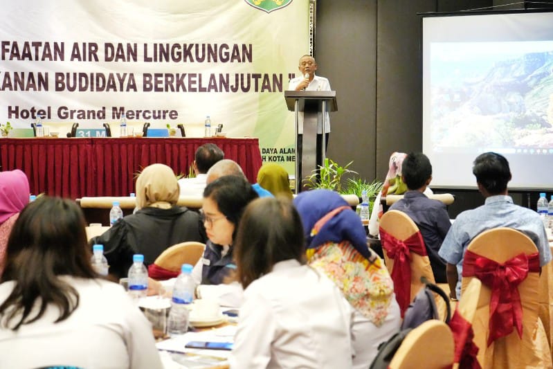 Pemko Medan melalui Bagian Sumber Daya Alam Setda Kota Medan menggelar FGD Pemanfaatan Air dan Lingkungan untuk Perikanan Budidaya Berkelanjutan di Hotel Grand Mercure, Rabu (31/5/2023). (Dok/Kominfo Medan)