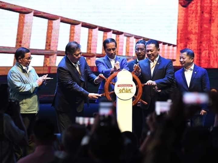Presiden RI Ir H Joko Widodo meluncurkan RPJPN 2025-2045 di Djakarta Theater, Jakarta.