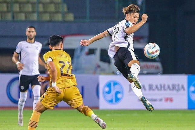 Bhayangkara FC vs RANS Nusantara FC dalam laga pekan kedua BRI Liga 1 2023-2024 di Stadion Patriot Candrabhaga, Bekasi, Minggu (9/7/2023).