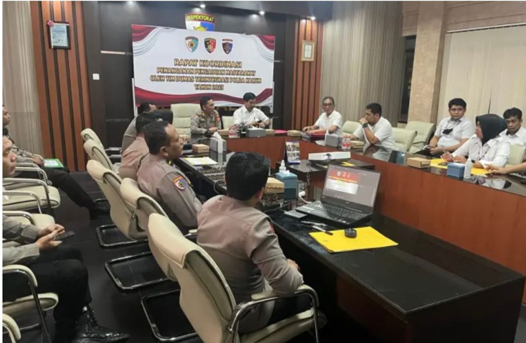 Tim Pengaduan Masyarakat Terintegrasi Polda Kaltim menggelar rapat koordinasi penanganan pengaduan masyarakat terpadu di Ruang Rapat Itwasda Polda Kaltim, Rabu (12/7/2023).