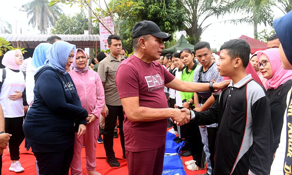 Gubernur Sumut Edy Rahmayadi saat menghadiri Peringatan Hari Anak Nasional Sumut di Avros Park, Jalan Avros, Nomor 60 B Medan, Selasa (18/7/2023). (Dok/Kominfo Sumut)