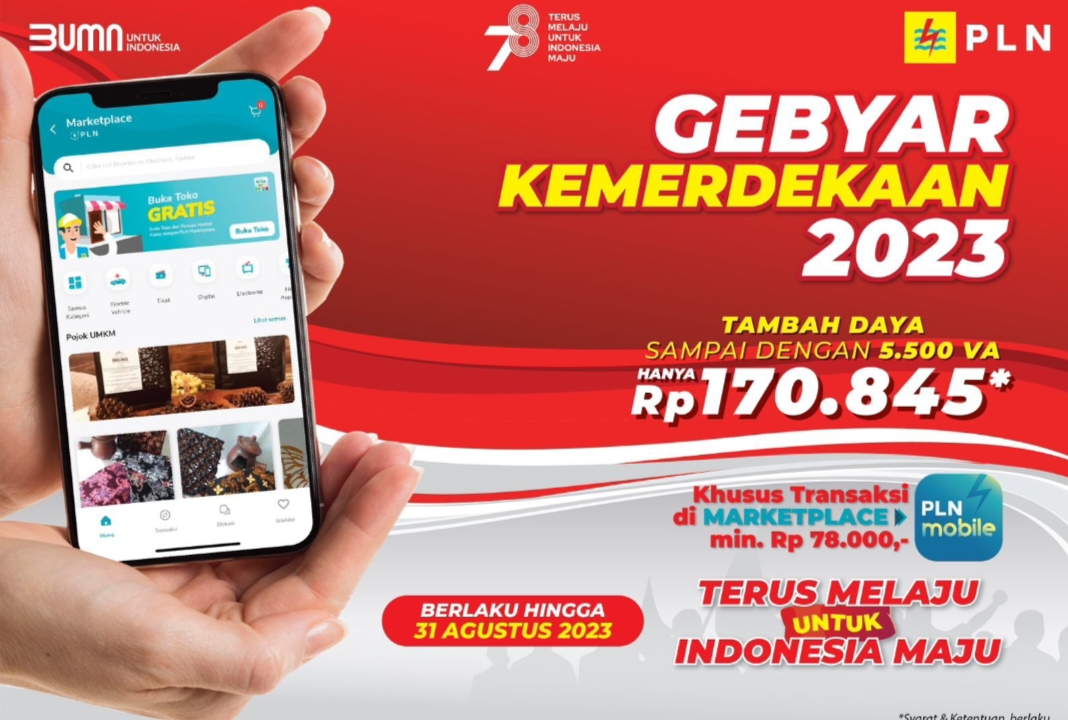 Promo Gebyar Kemerdekaan 2023, Promo tambah daya sampai dengan 5.500 VA hanya Rp170.845.