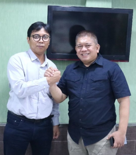 GM PLN UIP SBU Hening Kyat Pamungkas bersama Kabinda Sumut, Brigjen TNI Asep Djauhari Pujalaksana di Medan, Rabu (9/8/2023). (Dok/PLN)