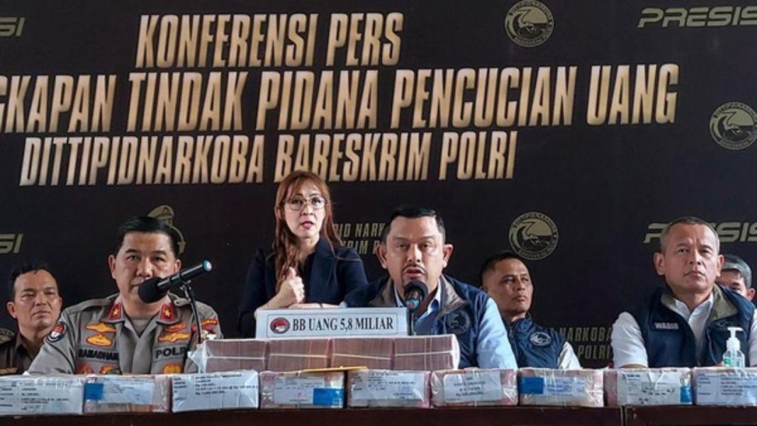 Brigjen Pol Ahmad Ramadhan dalam jumpa pers di Mabes Polri, Jakarta Selatan, Kamis (24/8/2023).