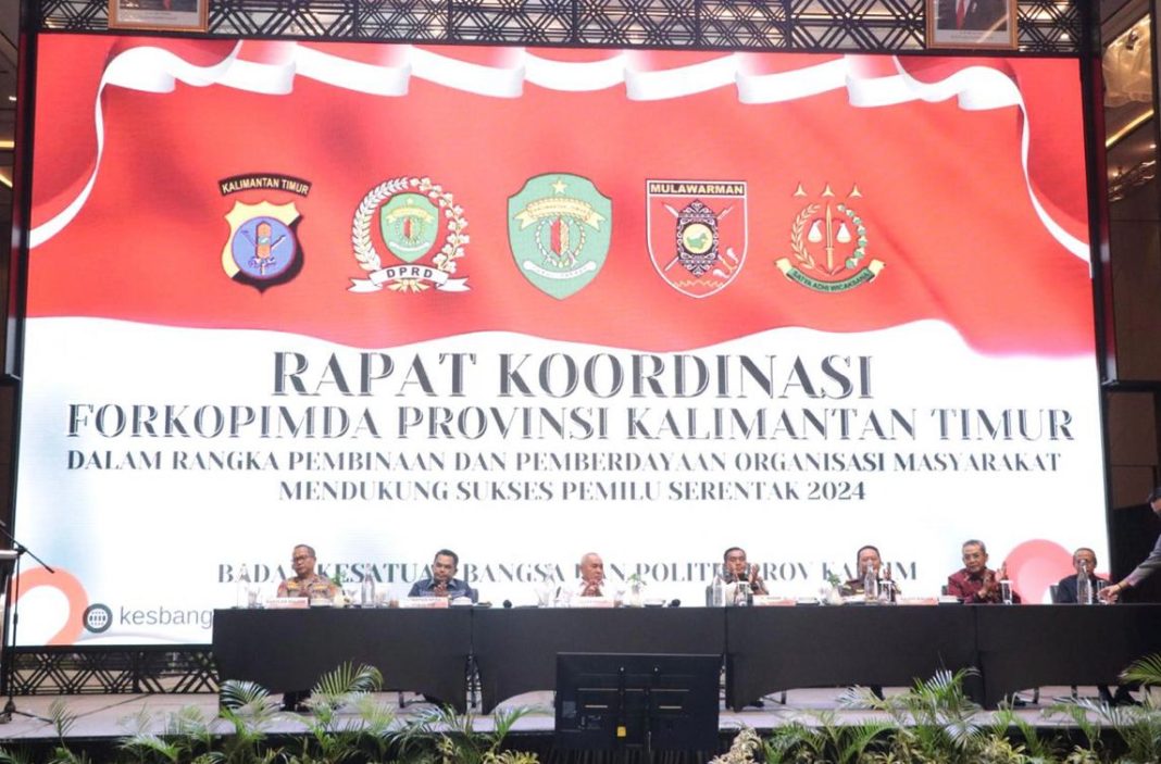Rapat koordinasi Forkopimda ini diselenggarakan di Kota Samarinda, Provinsi Kaltim, Kamis (31/8/2023).