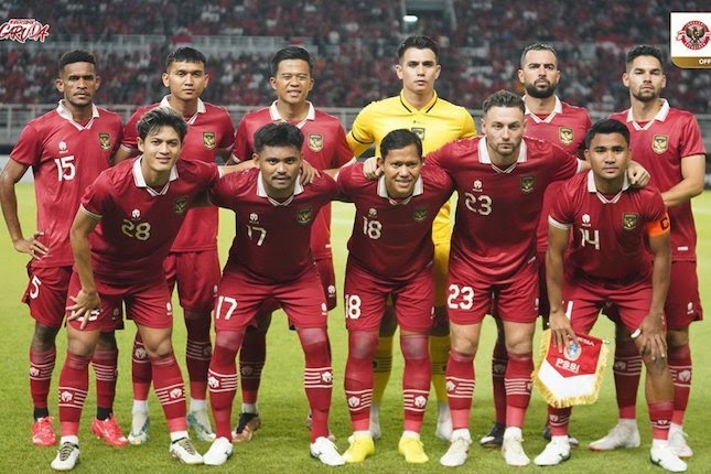 Skuad Timnas Indonesia saat menghadapi Turkmenistan, Jumat (8/9/2023). (Dok/PSSI)