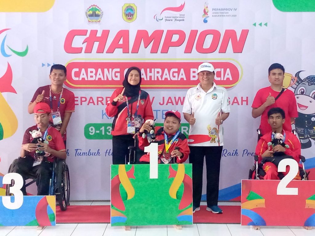 Peparprov IV, emas Cabor Boccia menjadi milik atlet Banyumas. (Dok/Kominfo Jawa Tengah)