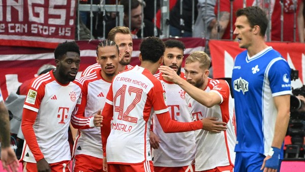 Bayern Munich menggilas Darmstadt 8-0 di lanjutan Bundesiga, Sabtu (28/10/2023).