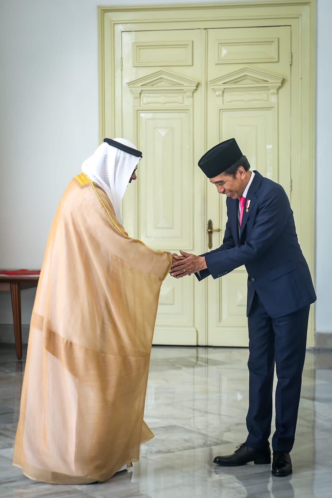 Presiden Jokowi menerima MHM di Istana Merdeka, Jakarta.