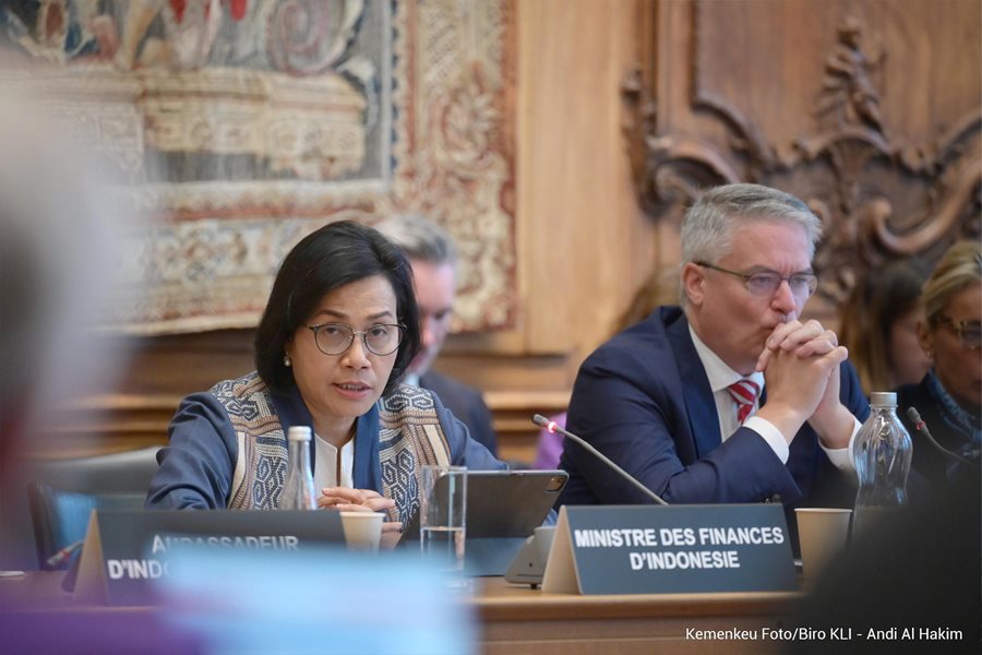 Menkeu RI Sri Mulyani Indrawati saat menghadiri OECD Council Meeting di Kota Paris, Perancis, Selasa (10/10/2023). (Dok/Kemenkeu RI)