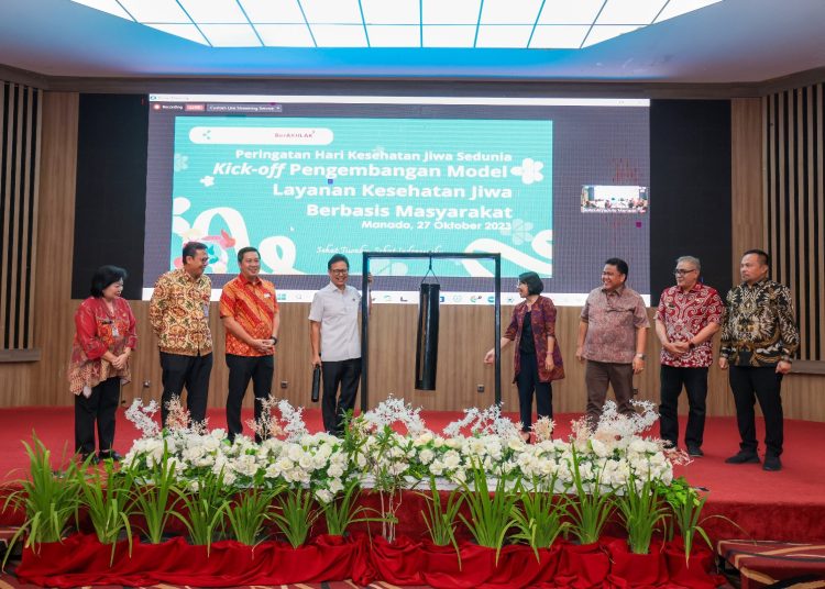 Kick-Off Pengembangan Model Layanan Kesehatan Jiwa Berbasis Masyarakat di Manado, Sulawesi Utara, Jumat (27/10/2023). (Dok/Kemenkes RI)