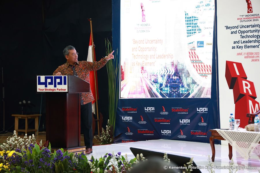 Wamenkeu RI Suahasil Nazara dalam acara Seminar LPPI bertajuk The 7th IRMO 2024 di Jakarta, Jumat (27/10/2023). (Dok/Kemenkeu RI)