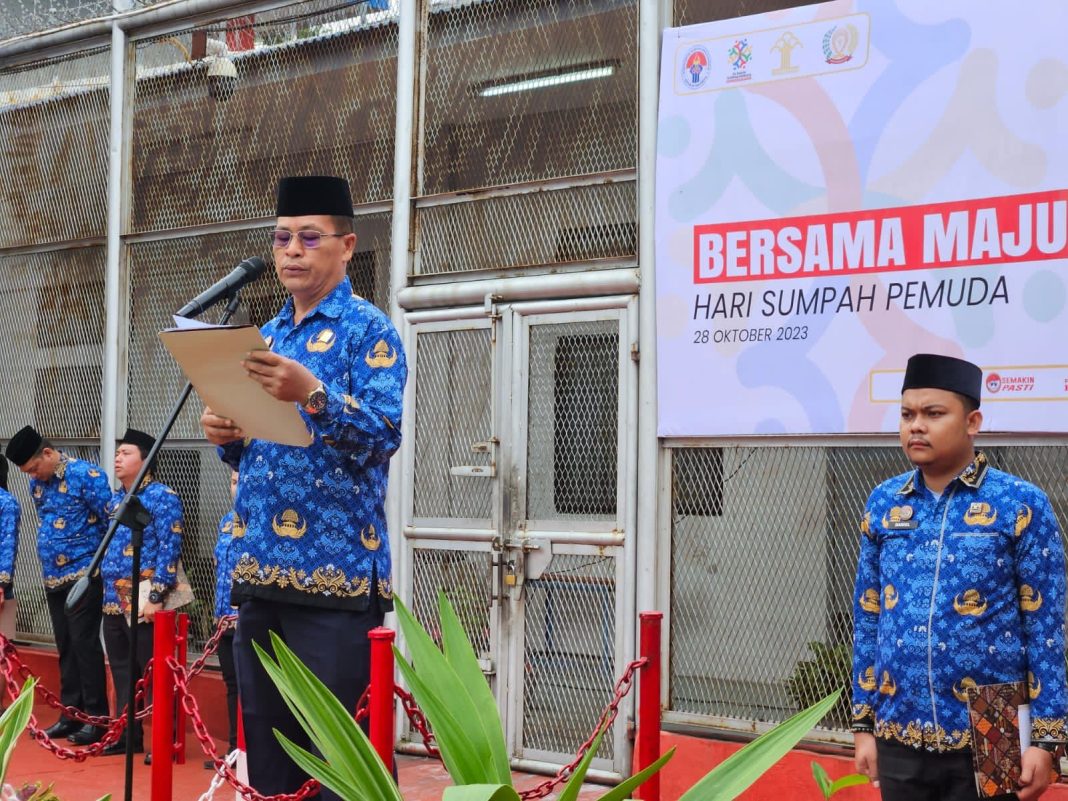 Lapas Kelas IIA Pancurbatu Kanwil Kemenkumham Sumut menggelar Upacara Peringatan Hari Sumpah Pemuda yang ke-95.