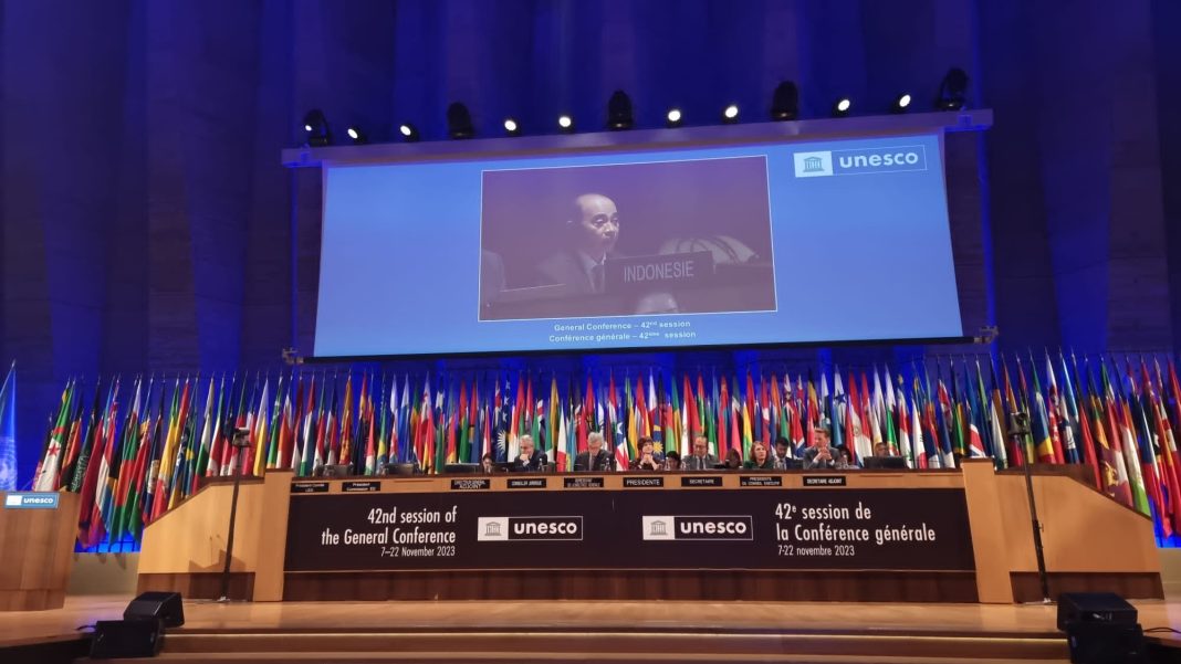 Sidang Umum Unesco pada tanggal 20 November 2023. (Dok/Kemendikbudristek RI)