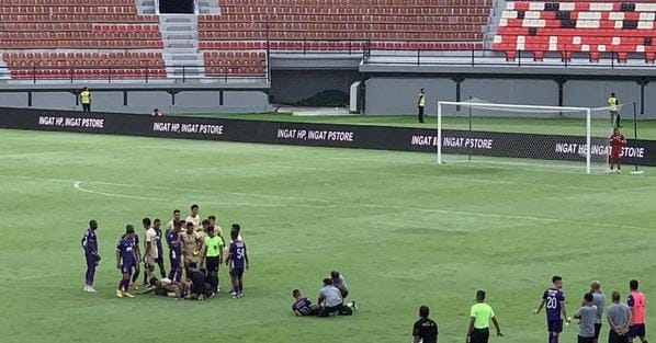 Laga Arema versus Persik di Stadion Kapten I Wayan Dipta, Gianyar, Senin (27/11/2023).