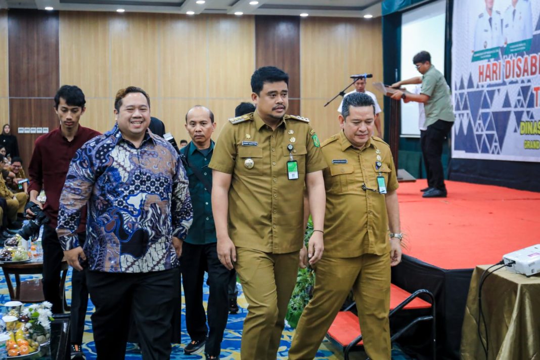 Wali Kota Medan Bobby Nasution ketika menghadiri Peringatan Hari Disabilitas Internasional tingkat Kota Medan, Selasa (28/11/2023). (Dok/Kominfo Medan)