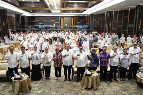 Acara Verifikasi Lapangan Evaluasi Penyelenggaraan Pengarusutamaan Gender Kota Medan tahun 2023 di Hotel Le Polonia, Rabu (8/11/2023). (Dok/Kominfo Medan)