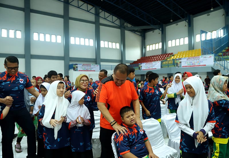 Pelaksanaan Festival Olahraga Disabilitas di GOR Mini Dispora Sumut, Kamis (30/11/2023). (Dok/Kominfo Sumut)