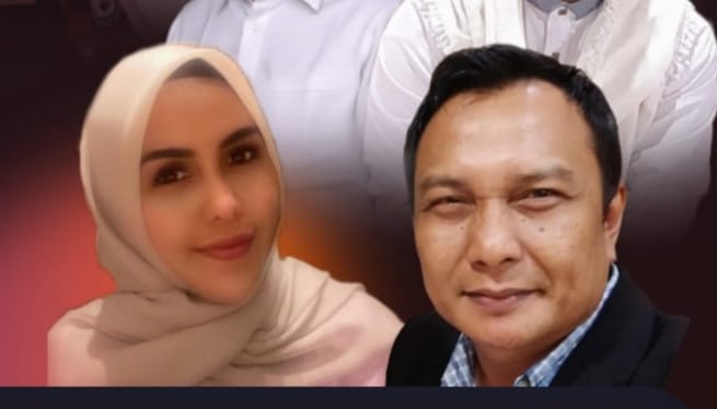 Ketua Relawan Arus Ganjar Ir Romi HS dan Ketua Pembina Arus Ganjar Dr Hj Fitriani Manurung MPd.