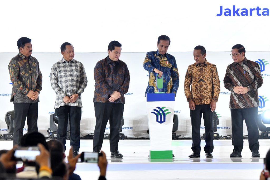 Presiden Jokowi membuka Rakornas Investasi, di Balai Kartini Exhibition and Convention Center, Jakarta, Kamis (7/12/2023). (Dok/Humas Setkab)