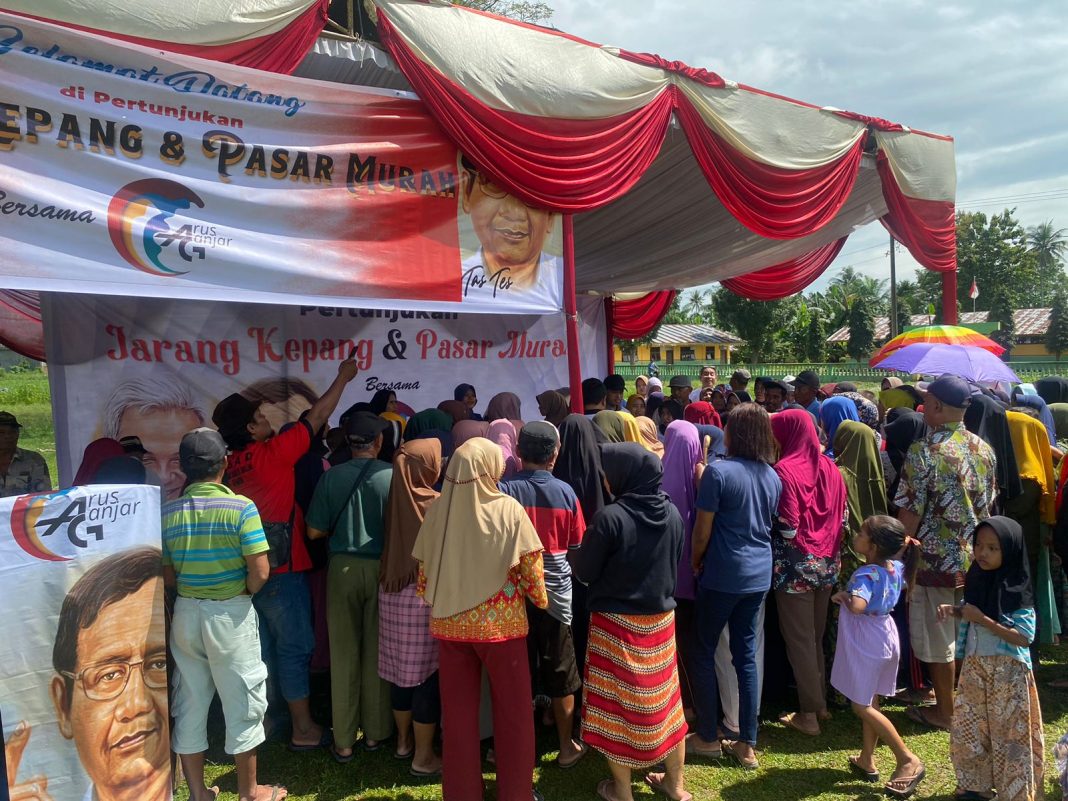 Pasar Murah dilaksanakan di Desa Telaga Jernih Kecamatan Secanggang, Kabupaten Langkat, Selasa (9/1/2024).