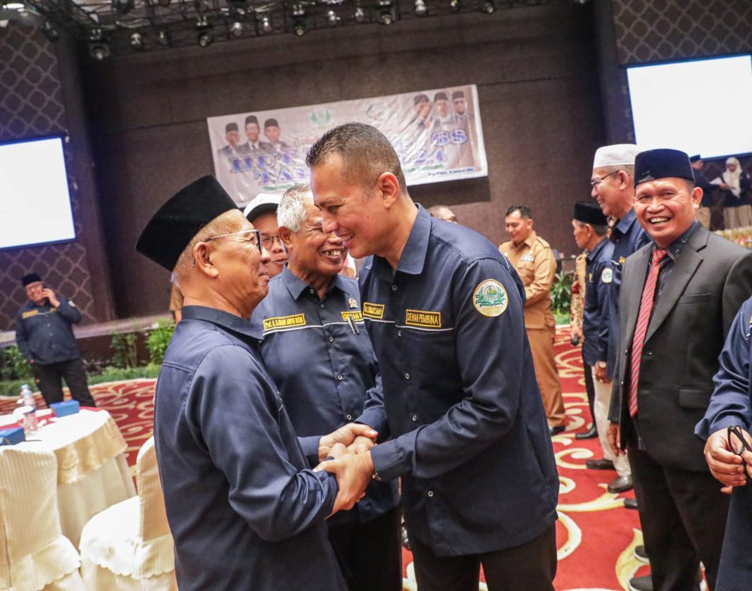 Musa Rajekshah saat menghadiri HUT PAB ke-68 di Four Point Hotel Medan, Senin (15/1/2024).