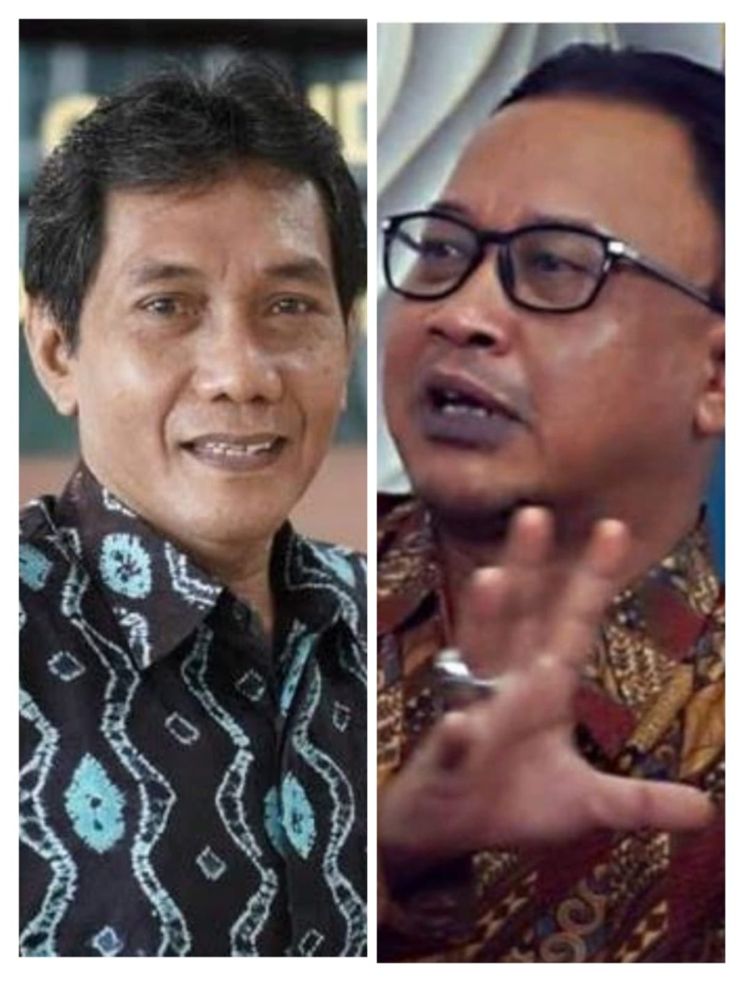 Anggota Ombudsman RI Johanes Widijantoro dan Mantan Ketua HAM RI Muhammad Choirul Anam.