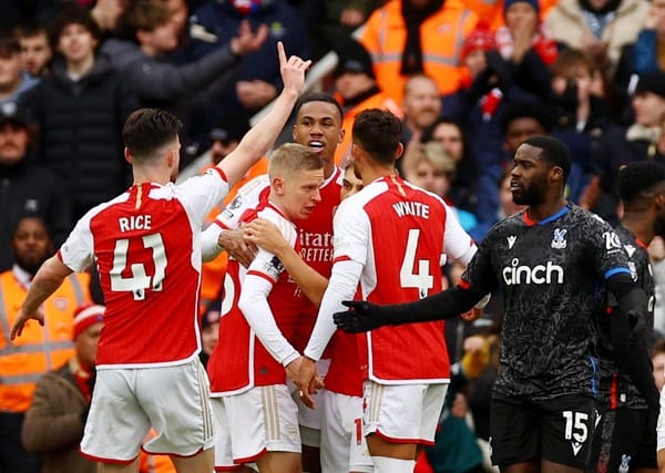 Arsenal pesta gol 5-0 melawan Crystal Palace di Stadion Emirates pada Sabtu (20/1/2024) malam WIB.