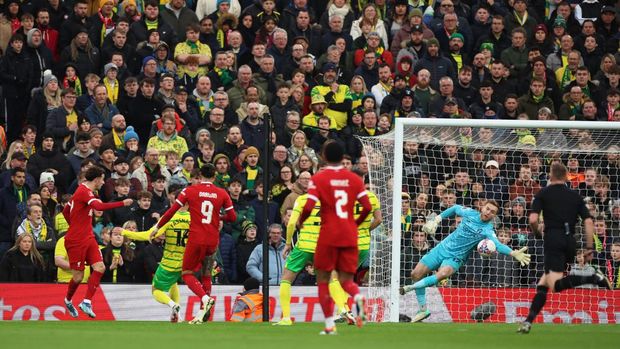 Liverpool lolos ke Babak Kelima Piala FA 2023/2024 usai menang 5-2 atas Norwich City, Minggu (28/1/2024) malam WIB.