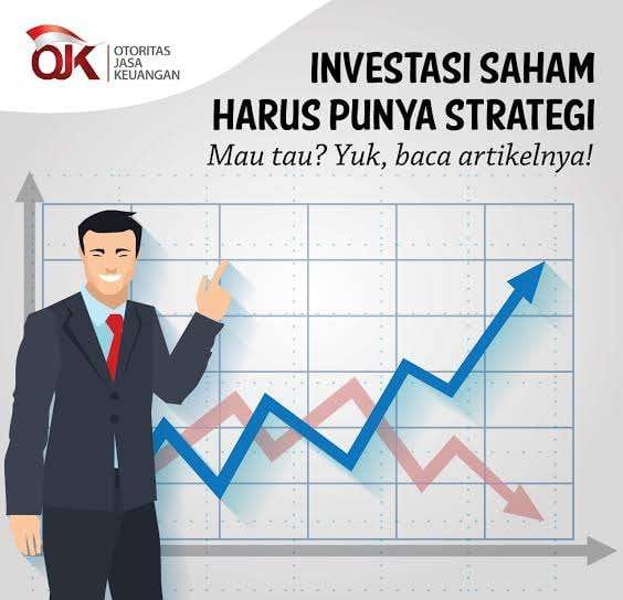 Ilustrasi grafik investasi saham.